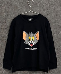 TOM&JERRY（トムアンドジェリー）の「【Tom and Jerry トムアンドジェリー】 プリントBIGロンT（Tシャツ/カットソー）」