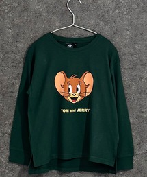 TOM&JERRY（トムアンドジェリー）の「【Tom and Jerry トムアンドジェリー】 プリントBIGロンT（Tシャツ/カットソー）」