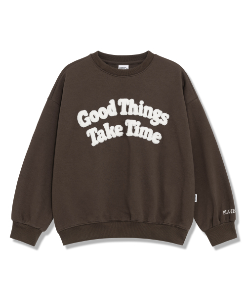 PIANER KIDS(ピアネールキッズ)の「ブークル刺繍オーバーサイズスウェット(ブラウン)(スウェット・レディース・ブラウン・S(120-130cm)/M(130-140cm)/L(140-150cm)/XL(150-160㎝))」の8枚目の写真