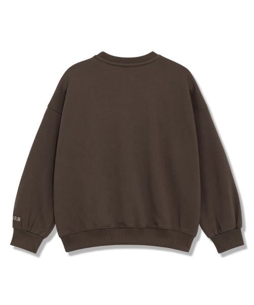 PIANER KIDS(ピアネールキッズ)の「ブークル刺繍オーバーサイズスウェット(ブラウン)(スウェット・レディース・ブラウン・S(120-130cm)/M(130-140cm)/L(140-150cm)/XL(150-160㎝))」の9枚目の写真