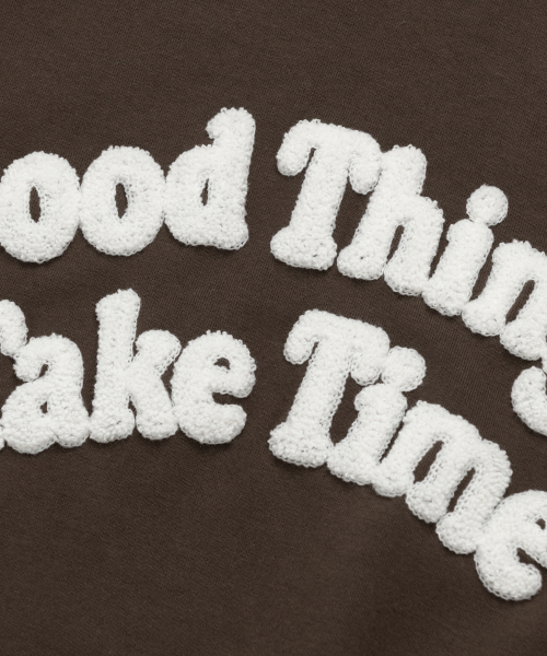PIANER KIDS(ピアネールキッズ)の「ブークル刺繍オーバーサイズスウェット(ブラウン)(スウェット・レディース・ブラウン・S(120-130cm)/M(130-140cm)/L(140-150cm)/XL(150-160㎝))」の11枚目の写真