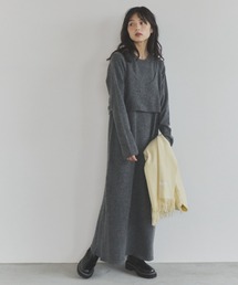 ELNEsoi（エルネソワ）の「メランジニットビスチェ付きワンピース（ワンピース）」