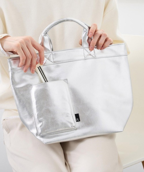 ROOTOTE（ルートート）の「ルートート / トートバッグ 合皮 自立 軽量 A5 水に強い EU.デリ.クロレ-E（トートバッグ・レディース・ブラック/グレー/グレイッシュベージュ/アイボリー/シルバー・FREE）」の14枚目の写真