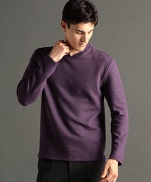 メンズのTシャツ/カットソー（パープル/紫色系・Vネック）ファッション
