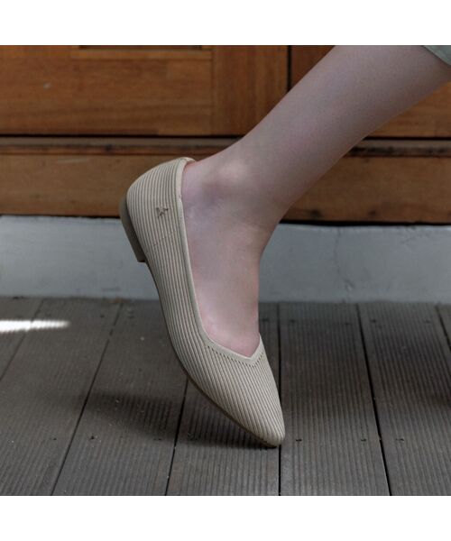 APIED MARCHE(アピエド マルシェ)の「RELAXA -PM5005 (4color)(バレエシューズ・レディース・ベージュ/ネイビー/レッド/ブラック・22.5cm/23cm/23.5cm/24cm/24.5cm/25cm/25.5cm)」の1枚目の写真