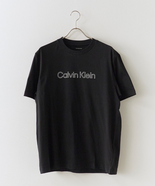 Calvin Klein（カルバン・クライン）の「Calvin Klein/カルバンクライン SS 20S EU SPW HD SHIN STNDRD GRAPHIC TEE フロント ブランドロゴ 半袖 クルーネック Tシャツ メンズ レディース ユニセックス 2026年 夏 夏服（Tシャツ/カットソー・メンズ・ブラック/ホワイト・M/XL/L/S）」の2枚目の写真
