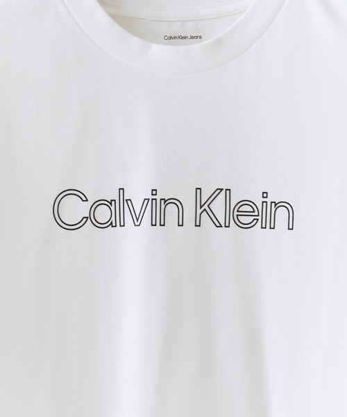 Calvin Klein（カルバン・クライン）の「Calvin Klein/カルバンクライン SS 20S EU SPW HD SHIN STNDRD GRAPHIC TEE フロント ブランドロゴ 半袖 クルーネック Tシャツ メンズ レディース ユニセックス 2026年 夏 夏服（Tシャツ/カットソー・メンズ・ブラック/ホワイト・M/XL/L/S）」の4枚目の写真