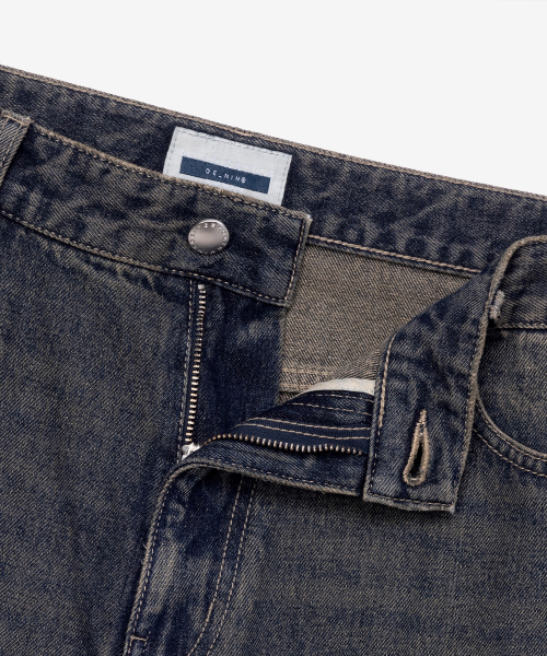 MINDBRIDGE(マインドブリッジ)の「イエロー エクストラワイド ヴィンテージウォッシュ デニムパンツ_MI(デニムパンツ・メンズ・インディゴブルー・36/34/29/30/32)」の11枚目の写真