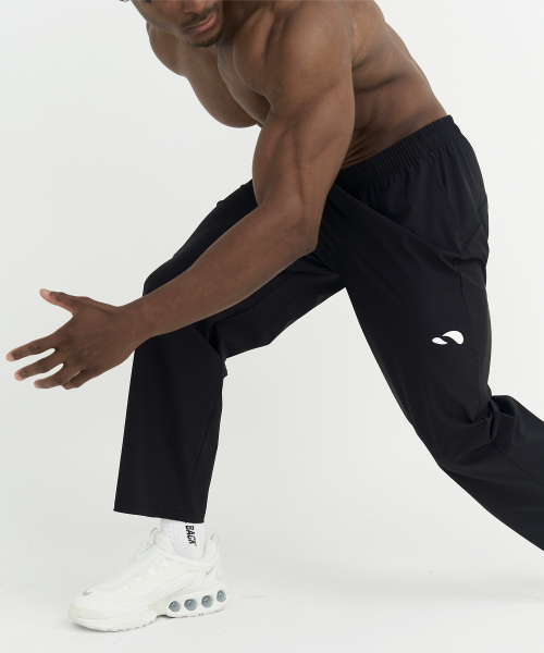 TURTLEBACK(タートルバック)の「ヘクスキン機能性ワイドストレートfitパンツ_ブラック(スウェットパンツ・メンズ・その他・MEDIUM/LARGE/X-LARGE/XX-LARGE)」の1枚目の写真