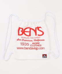 【BEN DAVIS/ベンデイビス】【A4サイズが余裕をもって収納可能】プリントナップサック リュック 巾着 プリントバッグ フェス 軽量 サブバッグ 通学 部活 ユニセックス