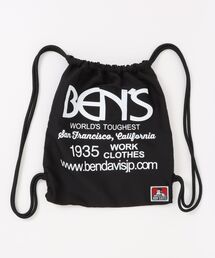 【BEN DAVIS/ベンデイビス】【A4サイズが余裕をもって収納可能】プリントナップサック リュック 巾着 プリントバッグ フェス 軽量 サブバッグ 通学 部活 ユニセックス