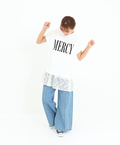 HEART MARKET(ハートマーケット)の「裾レースキャミチュニック(チュニック・レディース・ブラウン/グレイッシュベージュ/ナチュラル/ブラック・FREE)」の13枚目の写真