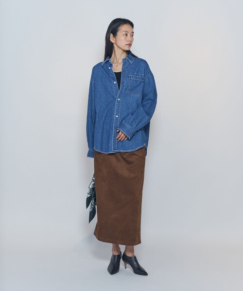 1er Arrondissement(プルミエアロンディスモン)の「フェイクスエードタイトスカート(スカート・レディース・キャメル・38/36)」の8枚目の写真