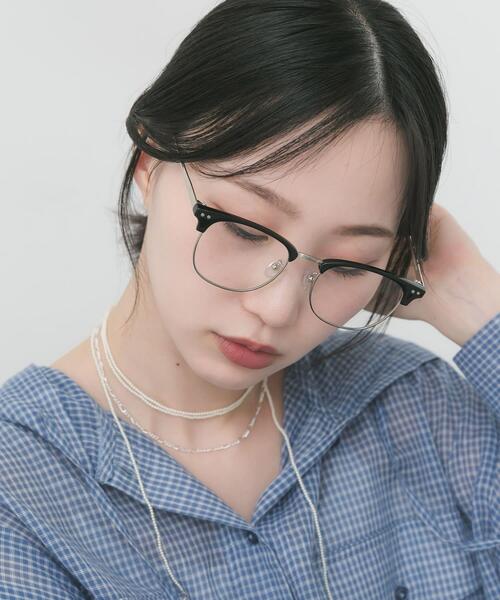 SMELLY(スメリー)の「サーモントブローダテメガネ(メガネ・レディース・カーキ/ブラック・-)」の14枚目の写真