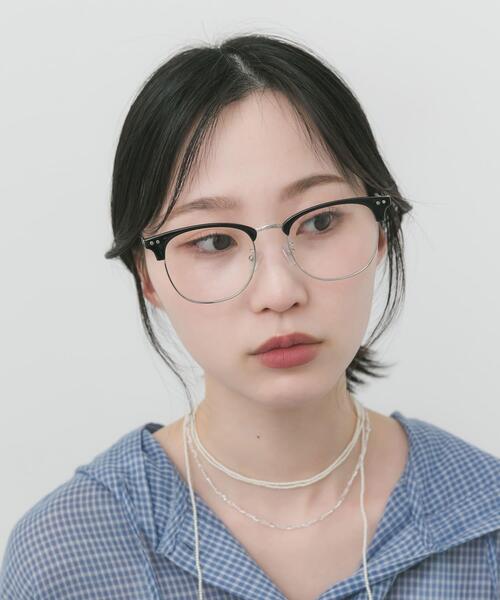 SMELLY(スメリー)の「サーモントブローダテメガネ(メガネ・レディース・カーキ/ブラック・-)」の16枚目の写真
