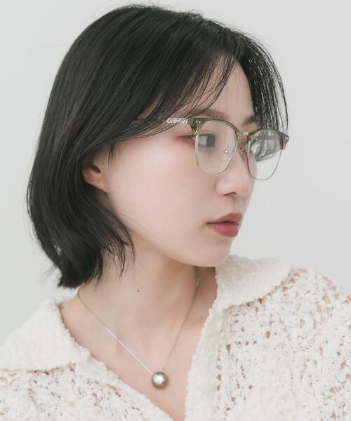 SMELLY(スメリー)の「サーモントブローダテメガネ(メガネ・レディース・カーキ/ブラック・-)」の12枚目の写真