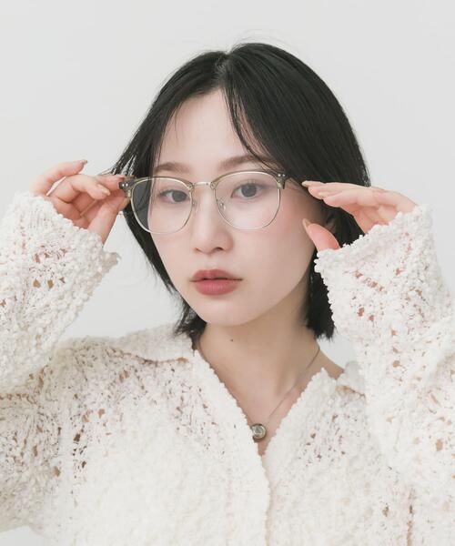 SMELLY(スメリー)の「サーモントブローダテメガネ(メガネ・レディース・カーキ/ブラック・-)」の17枚目の写真