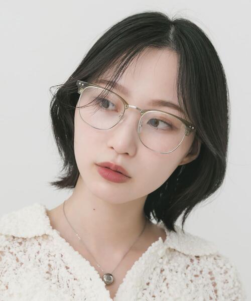SMELLY(スメリー)の「サーモントブローダテメガネ(メガネ・レディース・カーキ/ブラック・-)」の9枚目の写真