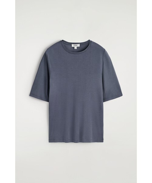 COS(コス)の「シルクジャージーTシャツ(Tシャツ/カットソー・レディース・ブルー系その他2・XL/L/M/S/XS)」の6枚目の写真