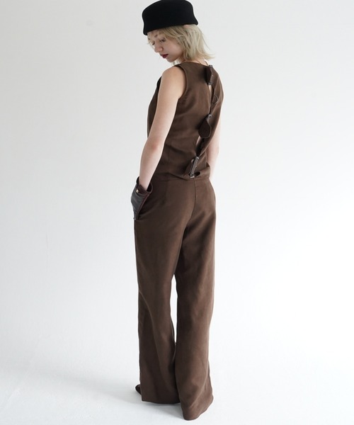 OJYON(オジョン)の「equine jump suit(つなぎ/オールインワン・レディース・ブラック/ブラウン・FREE)」の1枚目の写真