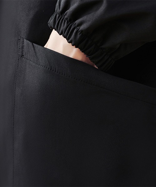 ReRe(リリ)の「Vネックノーカラーロングコート レディース(ノーカラーコート・レディース・ブラック・LARGE/X-LARGE)」の10枚目の写真