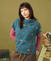 Jocomomola（ホコモモラ）の「【先行予約】日本製 フラワージャカードベスト（Tシャツ/カットソー）」