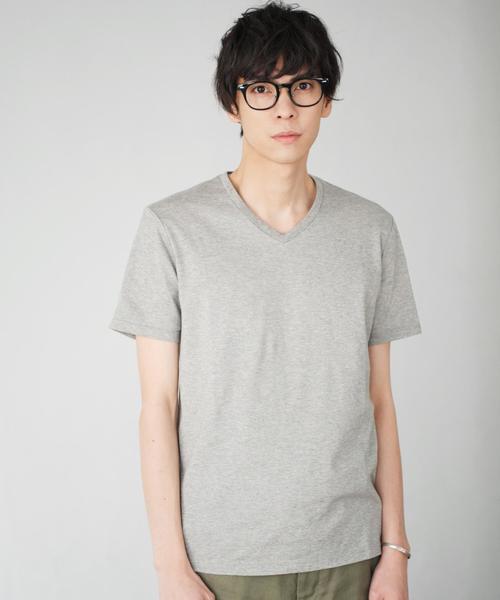 green label relaxing（グリーンレーベルリラクシング）の「KC ◎GIZA V/N S/S Tシャツ◆（Tシャツ/カットソー・メンズ・ホワイト/ブラック/グレー/オリーブ/ネイビー/ロイヤルブルー・SMALL/MEDIUM/LARGE/X-LARGE）」の3枚目の写真