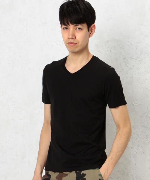 green label relaxing（グリーンレーベルリラクシング）の「KC ◎GIZA V/N S/S Tシャツ◆（Tシャツ/カットソー・メンズ・ホワイト/ブラック/グレー/オリーブ/ネイビー/ロイヤルブルー・SMALL/MEDIUM/LARGE/X-LARGE）」の2枚目の写真