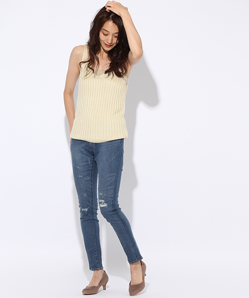 niko and...(ニコアンド)の「ワイドリブベスト【niko and ...】(ベスト・レディース・ネイビー/キャメル/アイボリー・LARGE/MEDIUM)」の11枚目の写真