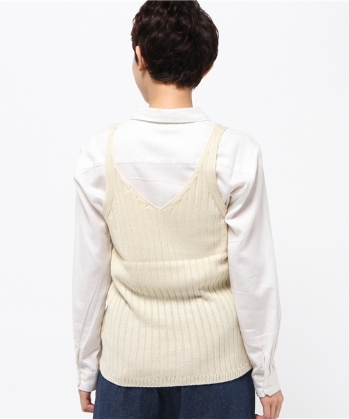 niko and...(ニコアンド)の「ワイドリブベスト【niko and ...】(ベスト・レディース・ネイビー/キャメル/アイボリー・LARGE/MEDIUM)」の6枚目の写真