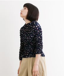 MERLOT | お花柄シフォンポップコーンプルオーバー570-6527(その他トップス)