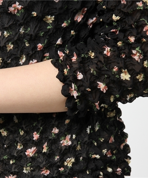 MERLOT（メルロー）の「お花柄シフォンポップコーンプルオーバー570-6527（その他トップス・レディース・ネイビー/アイボリー/ブラック・FREE）」の8枚目の写真