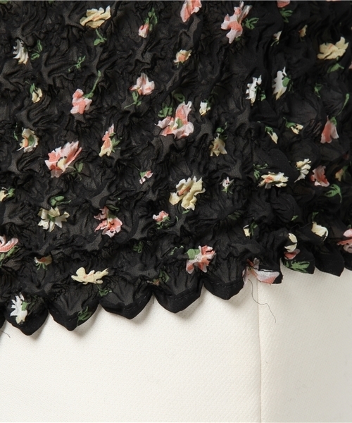 MERLOT（メルロー）の「お花柄シフォンポップコーンプルオーバー570-6527（その他トップス・レディース・ネイビー/アイボリー/ブラック・FREE）」の9枚目の写真