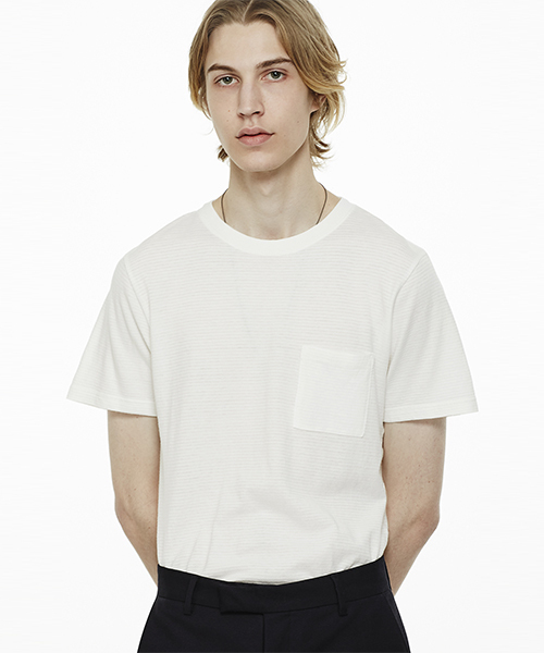 Saturdays NYC（サタデーズ ニューヨークシティ ）の「Randall Horizontal T-Shirt（Tシャツ/カットソー・メンズ・ブラック/ホワイト・X-SMALL/S/M/L/X-LARGE）」の2枚目の写真