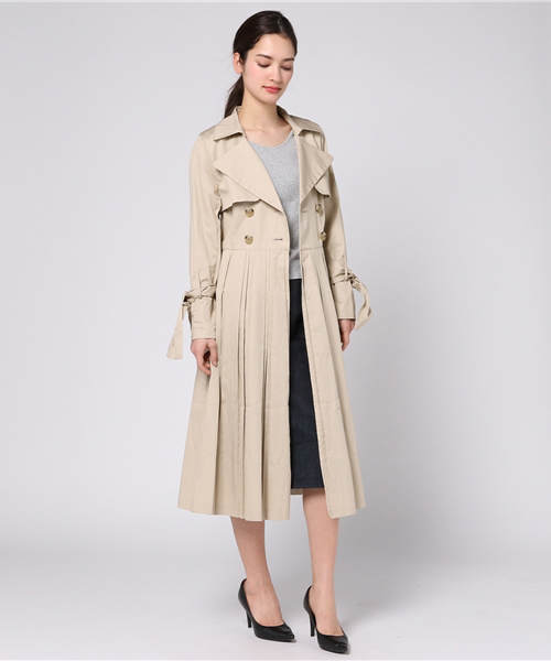 EIMY ISTOIRE（エイミーイストワール）の「pleats trench coat