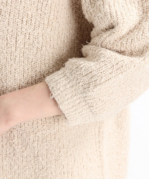 studio CLIP（スタディオクリップ）の「5ゲージグラスヤーンミドルカーディガン（カーディガン/ボレロ・レディース・ピンク/ライトベージュ/グレー・MEDIUM/LARGE）」の8枚目の写真