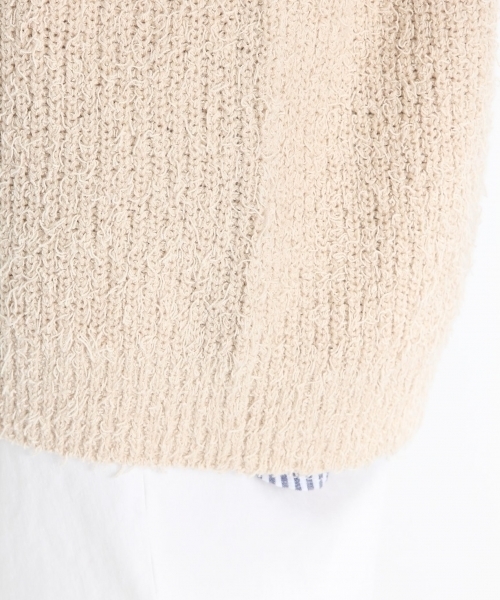 studio CLIP（スタディオクリップ）の「5ゲージグラスヤーンミドルカーディガン（カーディガン/ボレロ・レディース・ピンク/ライトベージュ/グレー・MEDIUM/LARGE）」の9枚目の写真