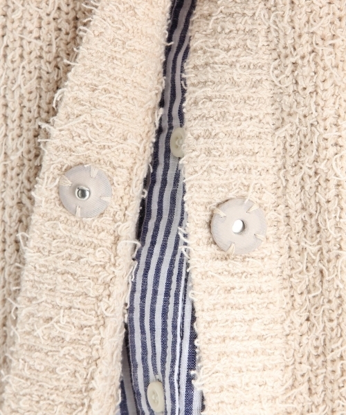 studio CLIP（スタディオクリップ）の「5ゲージグラスヤーンミドルカーディガン（カーディガン/ボレロ・レディース・ピンク/ライトベージュ/グレー・MEDIUM/LARGE）」の10枚目の写真