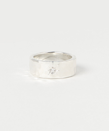 e.m. | ダイヤ後光留めシルバーリング(太)(リング)