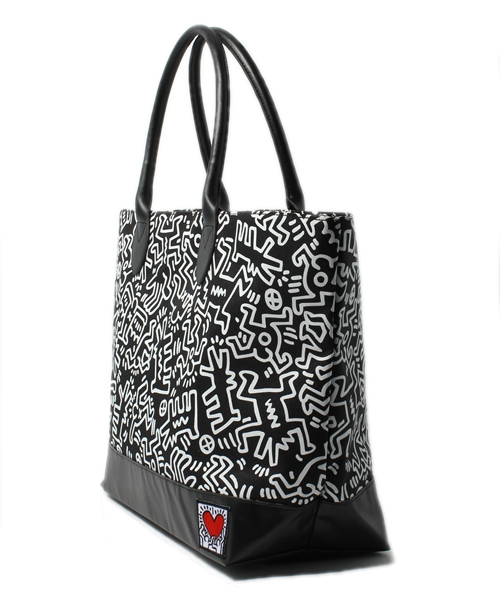 CIAOPANIC（チャオパニック）の「I HAVE LOVE and Keith Haring  コーデュラトート（トートバッグ・メンズ・ブラック・FREE）」の6枚目の写真