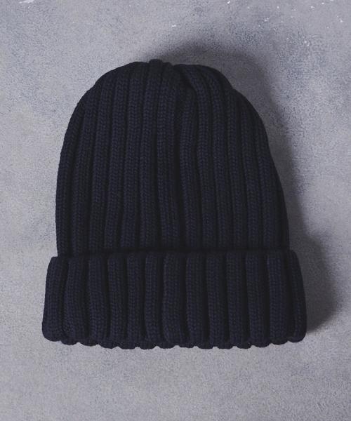 UNITED ARROWS(ユナイテッドアローズ)の「UA ITY リブニットキャップ ◆(ニットキャップ/ビーニー・メンズ・コバルトブルー/ネイビー/グレー/ブラック/オレンジ・FREE)」の4枚目の写真