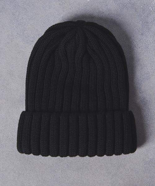 UNITED ARROWS(ユナイテッドアローズ)の「UA ITY リブニットキャップ ◆(ニットキャップ/ビーニー・メンズ・コバルトブルー/ネイビー/グレー/ブラック/オレンジ・FREE)」の2枚目の写真