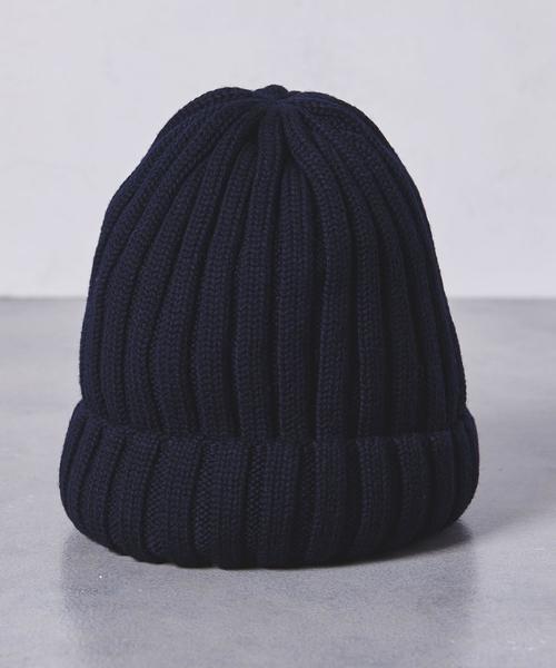 UNITED ARROWS(ユナイテッドアローズ)の「UA ITY リブニットキャップ ◆(ニットキャップ/ビーニー・メンズ・コバルトブルー/ネイビー/グレー/ブラック/オレンジ・FREE)」の8枚目の写真