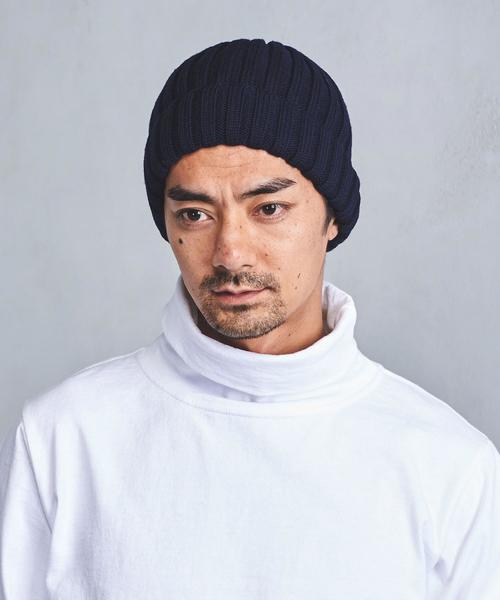 UNITED ARROWS(ユナイテッドアローズ)の「UA ITY リブニットキャップ ◆(ニットキャップ/ビーニー・メンズ・コバルトブルー/ネイビー/グレー/ブラック/オレンジ・FREE)」の9枚目の写真