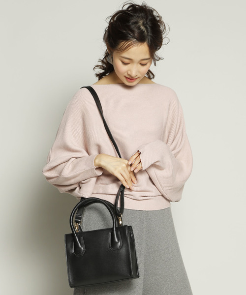 PLAIN CLOTHING（プレーンクロージング）の「モダン2wayショルダーバッグ（ショルダーバッグ・レディース・ライトグレー/ブラック/ベージュ/ネイビー/グレー/レッド/キャメル・FREE）」の2枚目の写真