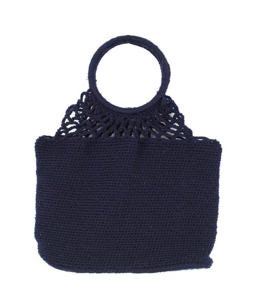 titivate(ティティベイト)の「クロシェニットトートバッグ(トートバッグ・レディース・ブラック/グレー/ネイビー/マスタード/ピンク・FREE)」の3枚目の写真