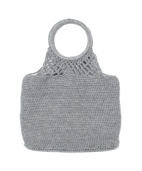 titivate(ティティベイト)の「クロシェニットトートバッグ(トートバッグ・レディース・ブラック/グレー/ネイビー/マスタード/ピンク・FREE)」の1枚目の写真