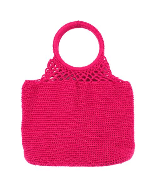 titivate(ティティベイト)の「クロシェニットトートバッグ(トートバッグ・レディース・ブラック/グレー/ネイビー/マスタード/ピンク・FREE)」の5枚目の写真