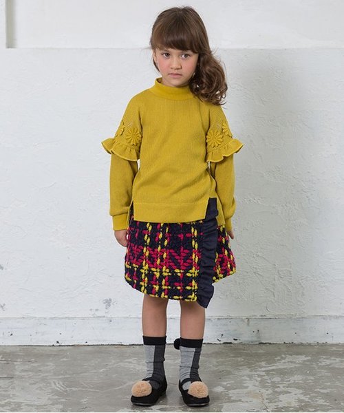 apres les cours(アプレレクール)の「ラップ風スカート(スカート・キッズ・ネイビー/サックスブルー・90/100/110/120/130/140)」の5枚目の写真