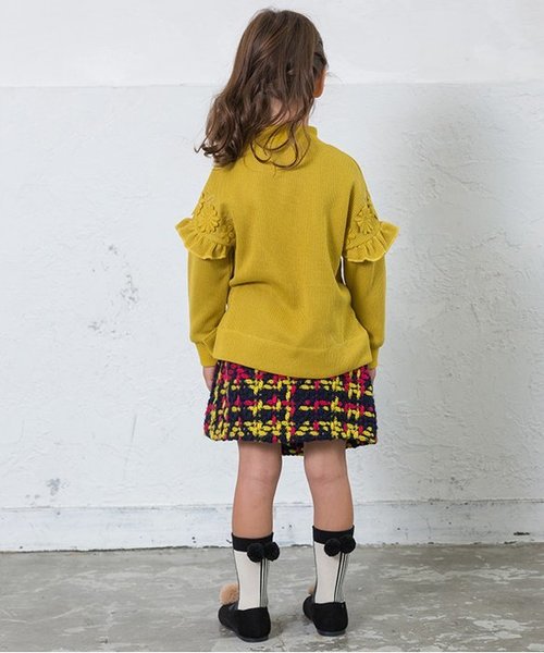 apres les cours(アプレレクール)の「ラップ風スカート(スカート・キッズ・ネイビー/サックスブルー・90/100/110/120/130/140)」の3枚目の写真